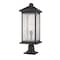 Z-Lite Portland 1 Light Outdoor Pier Mounted Fixture, Oil Rubbed Bronze And Clear Seedy 531PHBXLR-533PM-ORB - alternate 3